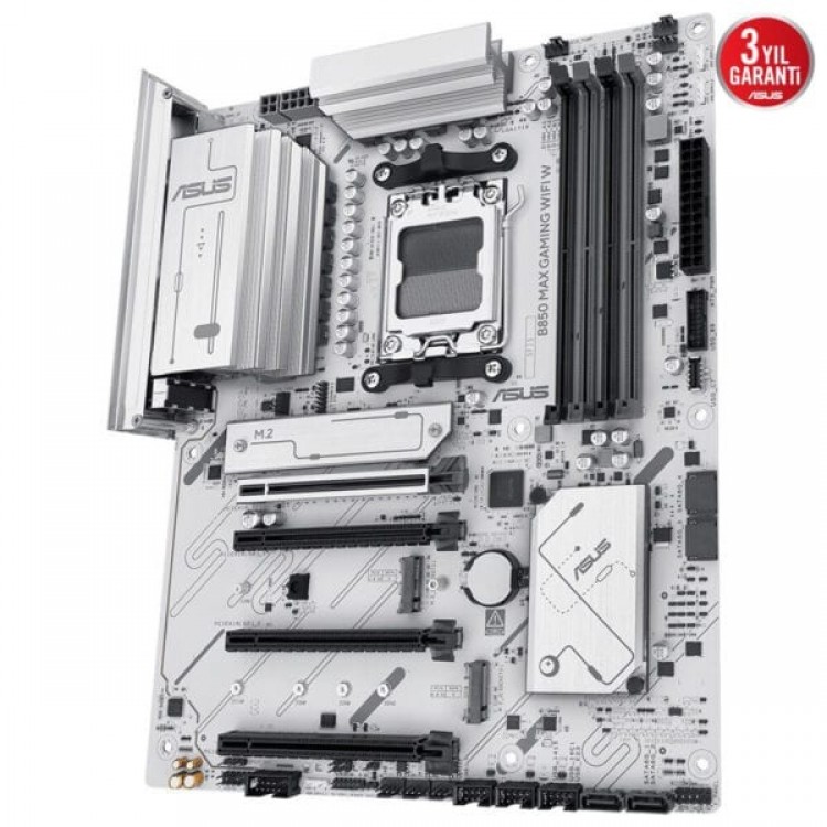 ASUS B850 MAX GAMING WIFI W 8000MHz (OC) DDR5 Soket AM5 M.2 HDMI DP ATX Anakart